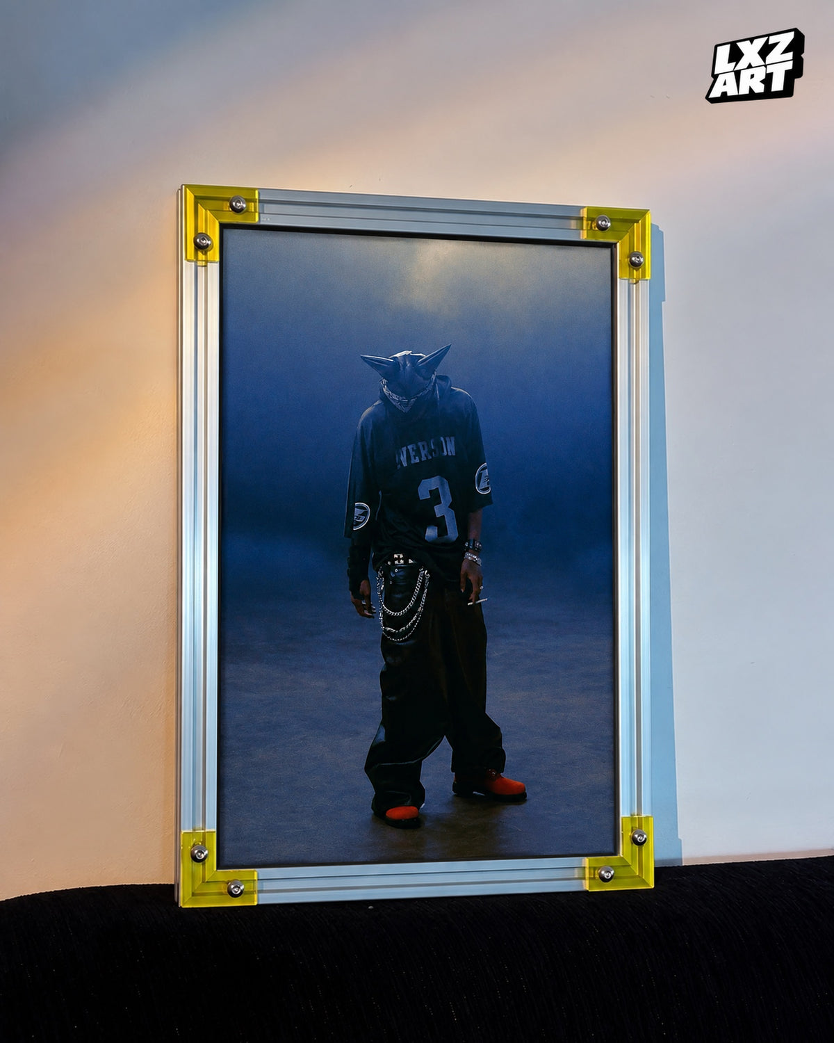Playboi Carti Blue Dark Portrait Poster | Unframed Bedroom Wall Art — LXZART display 3; frame not included