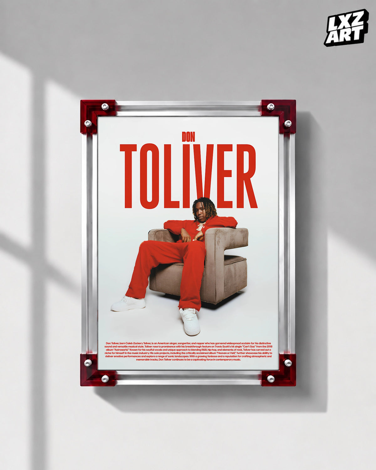 Don Toliver Biography Portrait Poster | Unframed Bedroom Wall Art — LXZART display 1; frame not included