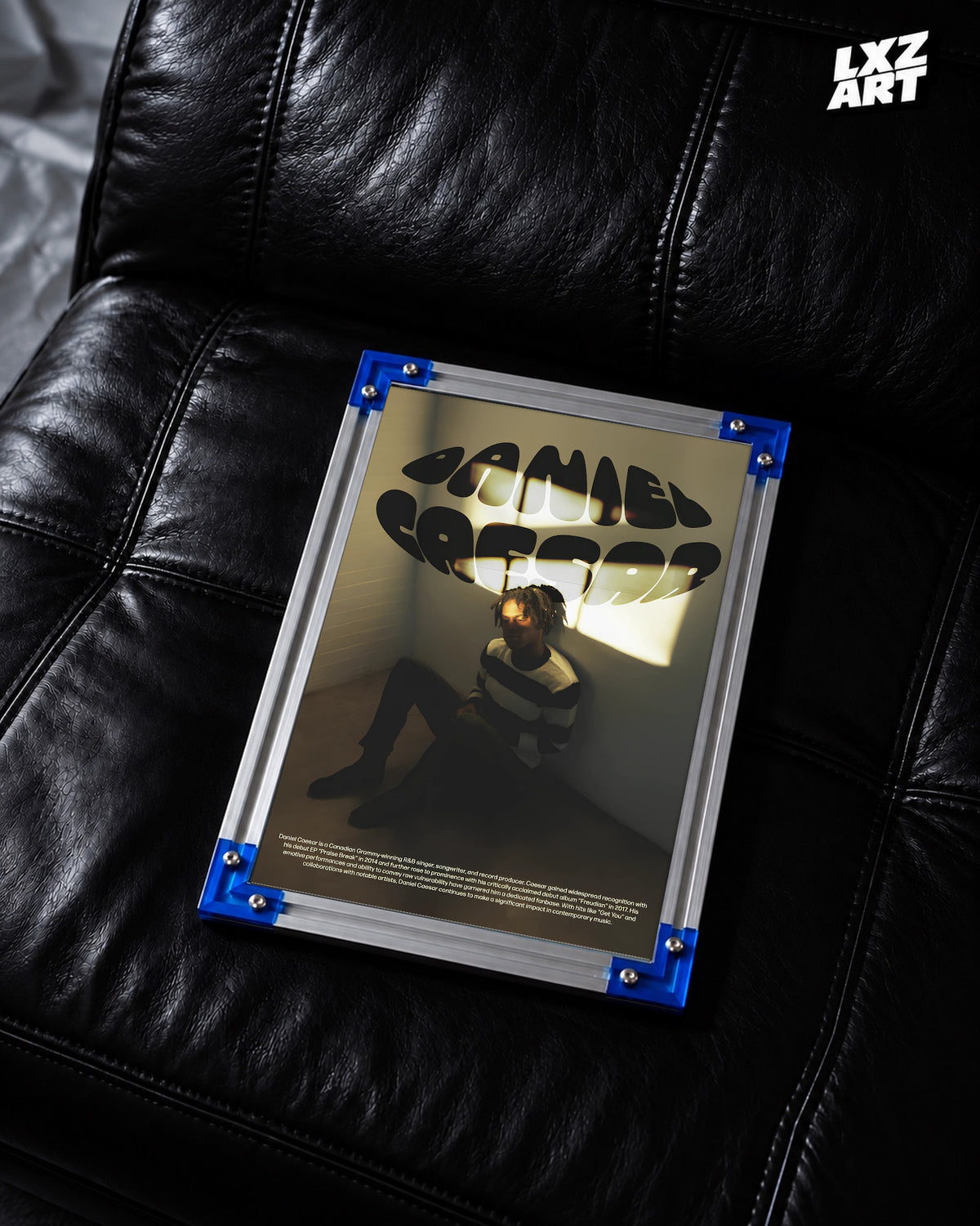 Daniel Caesar Biography Portrait Poster | Unframed Bedroom Wall Art — LXZART display 2; frame not included