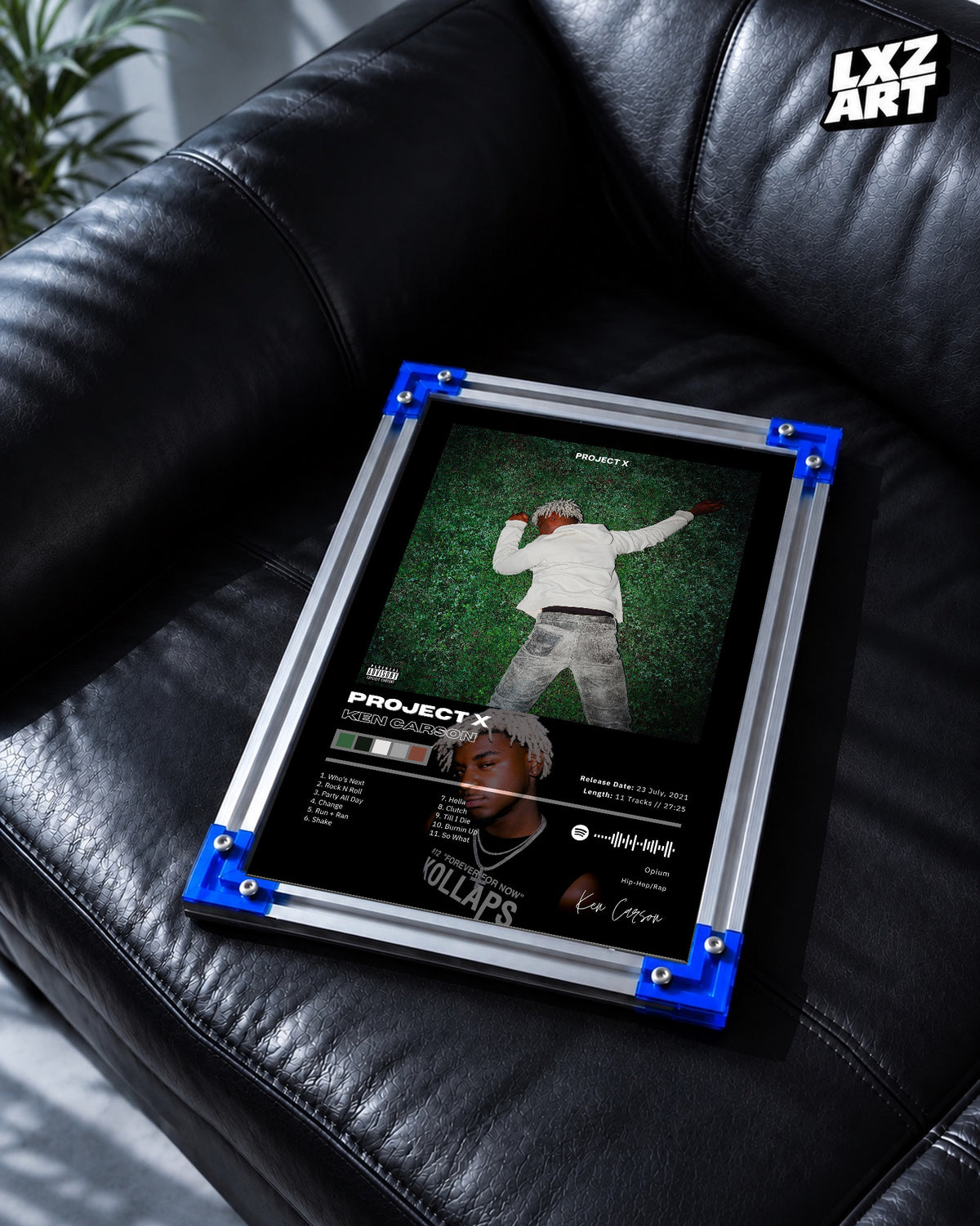 Ken Carson Project X Tracklist Poster | Unframed Bedroom Wall Art — LXZART display 2; frame not included