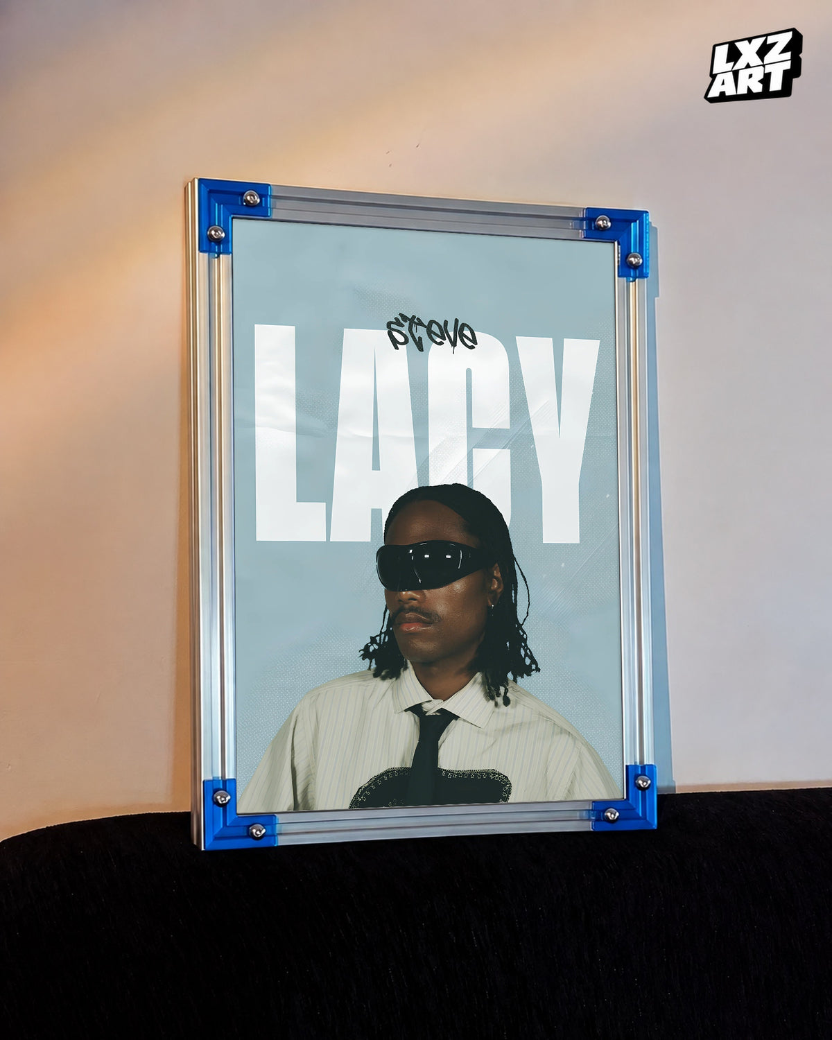 Steve Lacy Portrait Poster | Unframed Bedroom Wall Art — LXZART display 3; frame not included