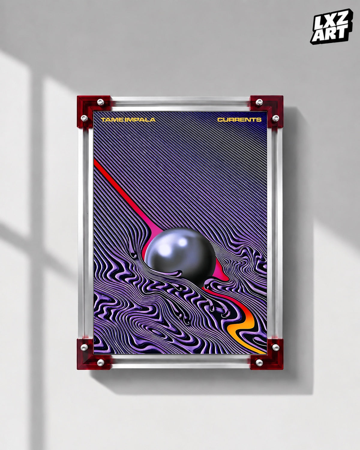 Tame Impala Currents Psychedelic Album Poster | Unframed — LXZART display 1; frame not included