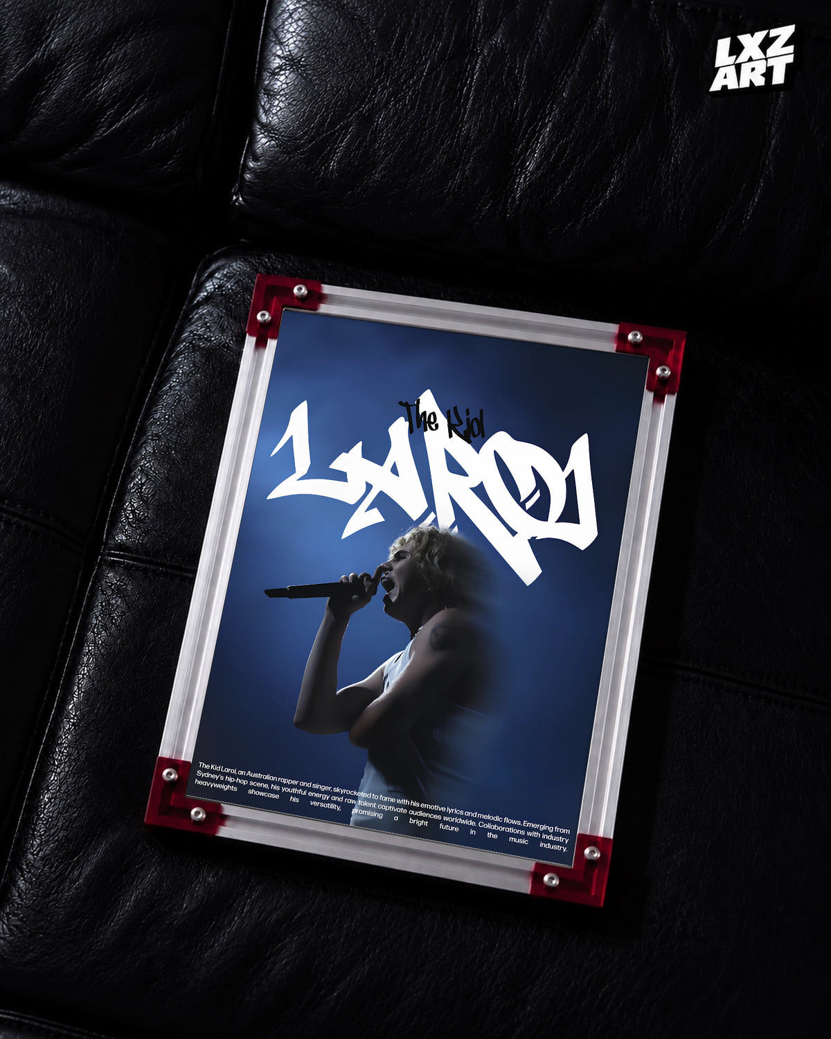 The Kid LAROI Performance Portrait Poster | Unframed Bedroom Wall Art — LXZART display 2; frame not included