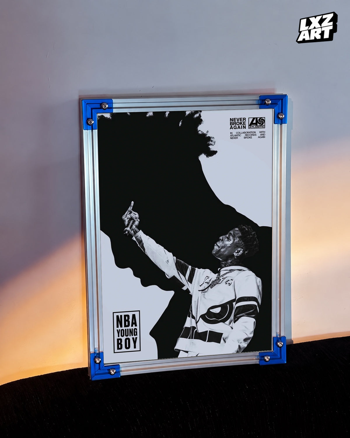 YoungBoy Never Broke Again Portrait Poster | Unframed Bedroom Wall Art — LXZART display 3; frame not included
