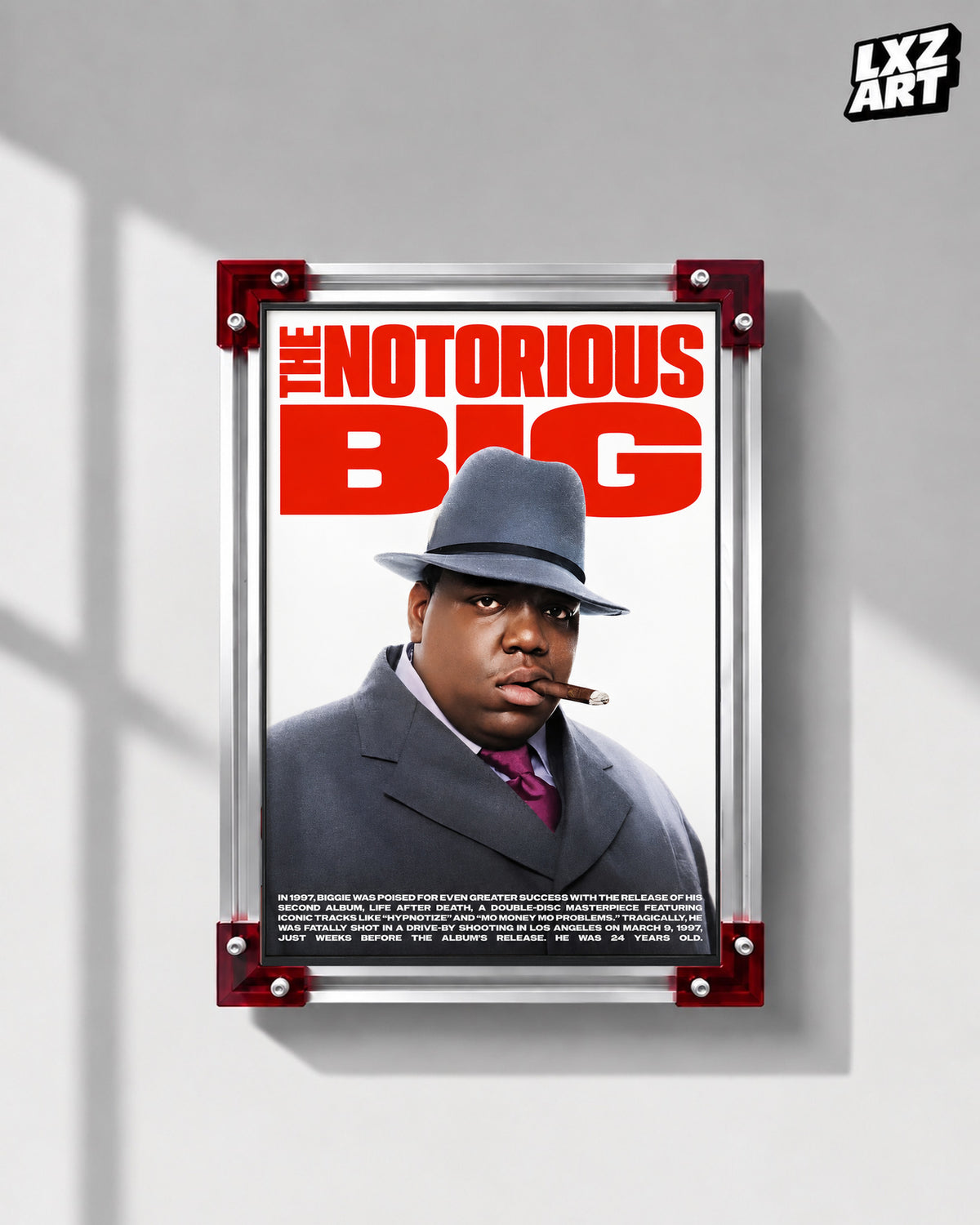 The Notorious B.I.G. Portrait Poster | Unframed Bedroom Wall Art — LXZART display 1; frame not included