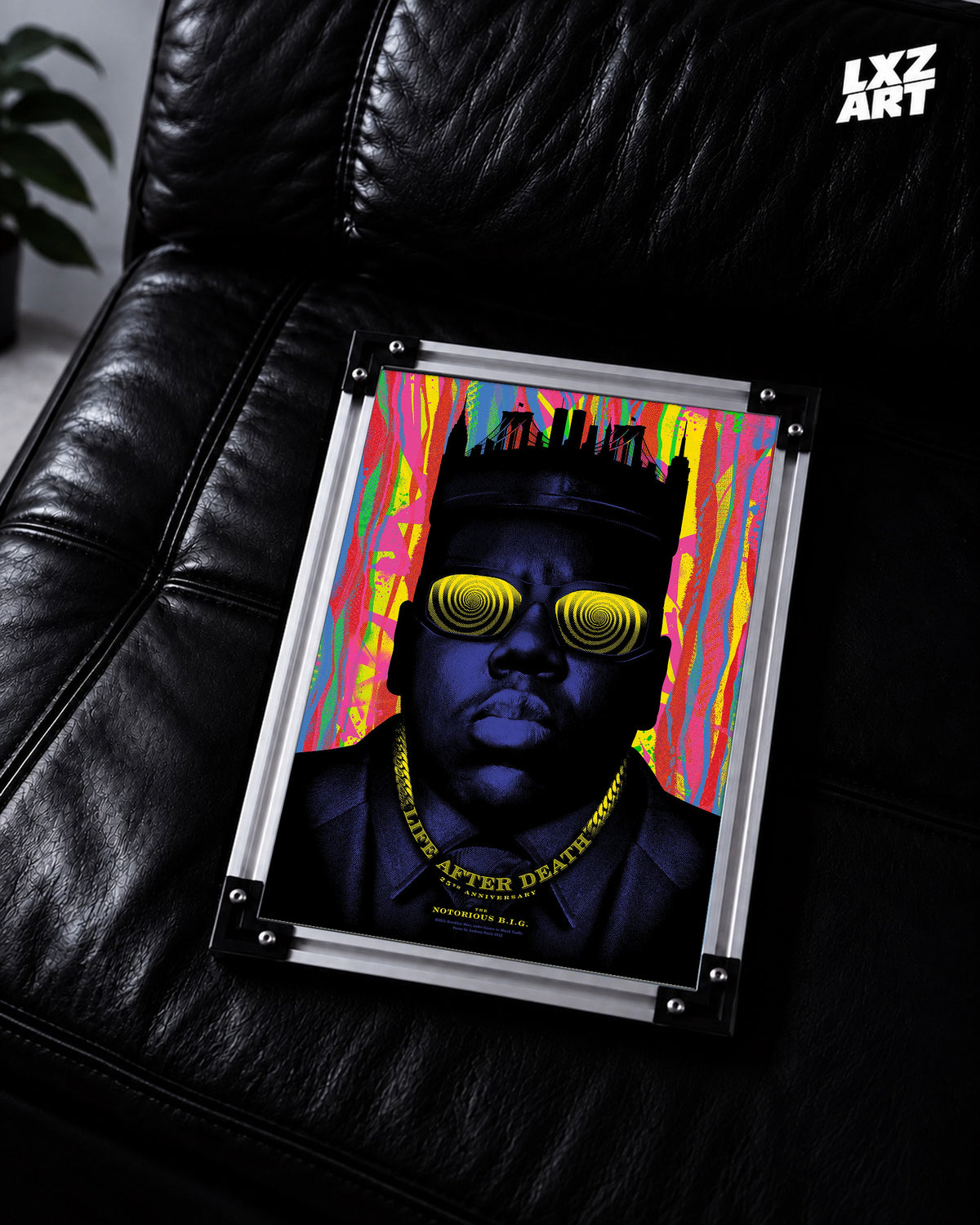The Notorious B.I.G. Life After Death 25th Anniversary Poster | Unframed Bedroom Wall Art — LXZART display 2; frame not included