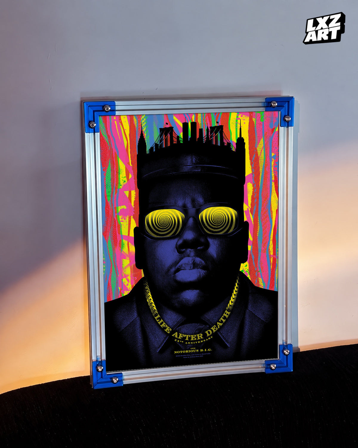 The Notorious B.I.G. Life After Death 25th Anniversary Poster | Unframed Bedroom Wall Art — LXZART display 3; frame not included