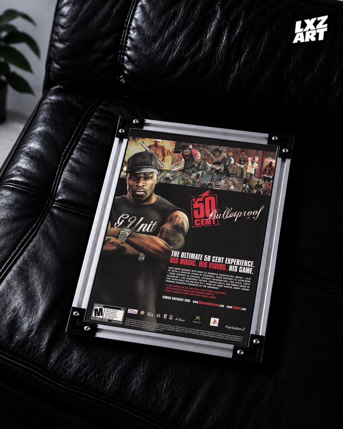 50 Cent Bulletproof Game Poster | Unframed Wall Art — LXZART display 2; frame not included