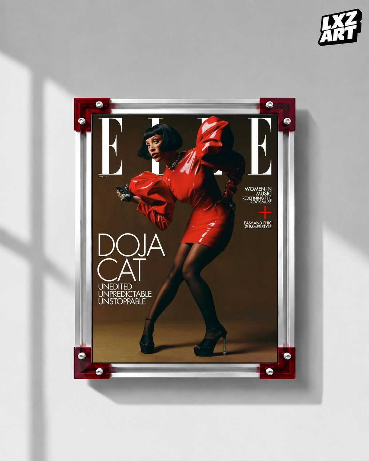 Doja Cat ELLE Cover Poster | Unframed Wall Art — LXZART display 1; frame not included