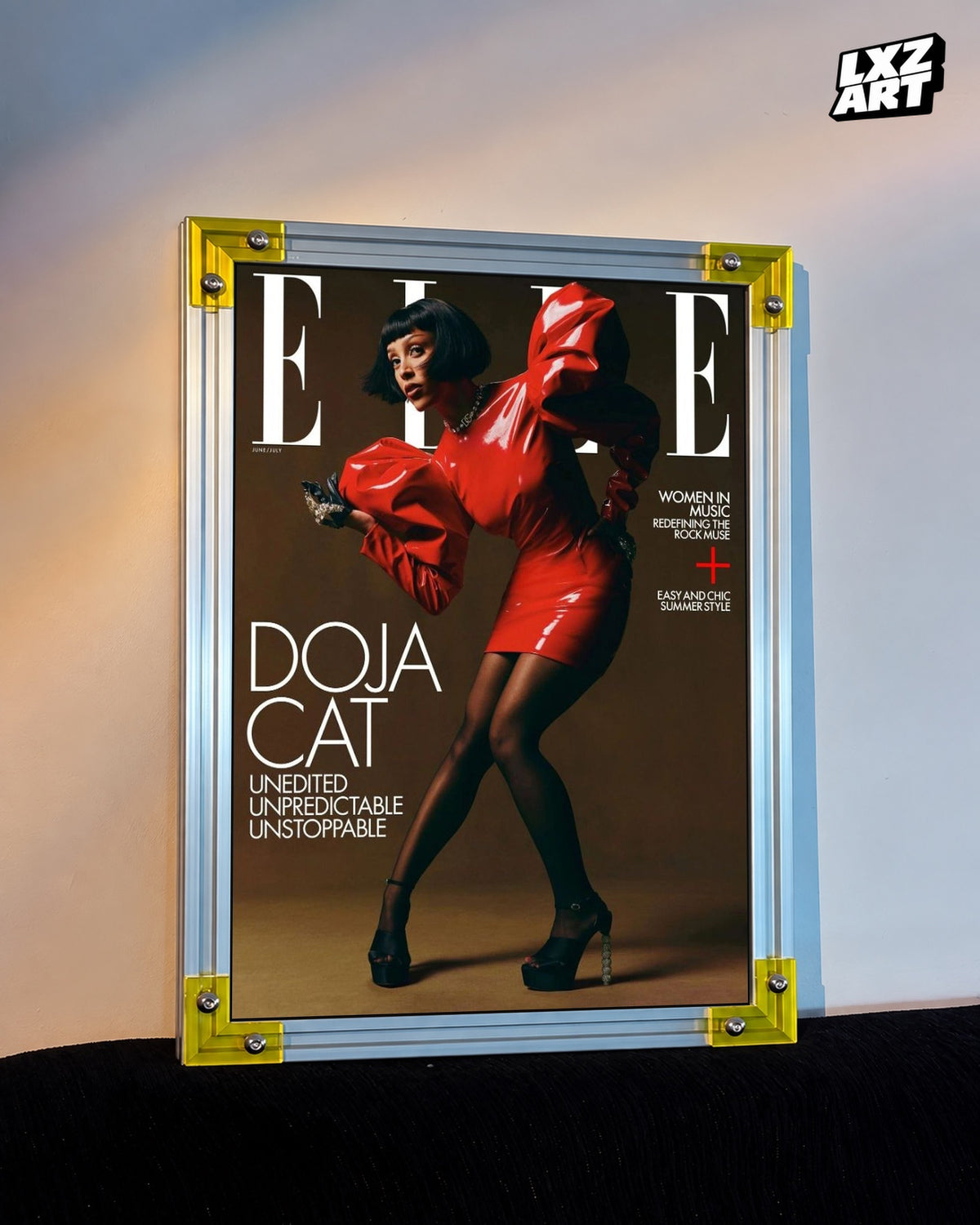 Doja Cat ELLE Cover Poster | Unframed Wall Art — LXZART display 3; frame not included
