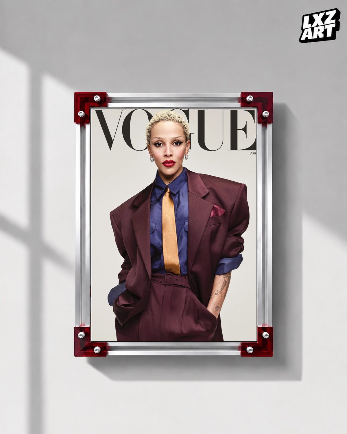 Doja Cat Vogue April Cover Poster | Unframed Wall Art — LXZART display 1; frame not included