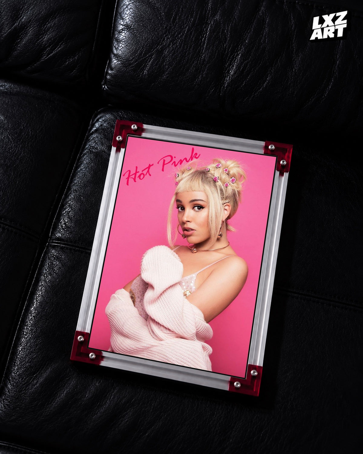 Doja Cat Hot Pink Portrait Poster | Unframed Wall Art — LXZART display 2; frame not included