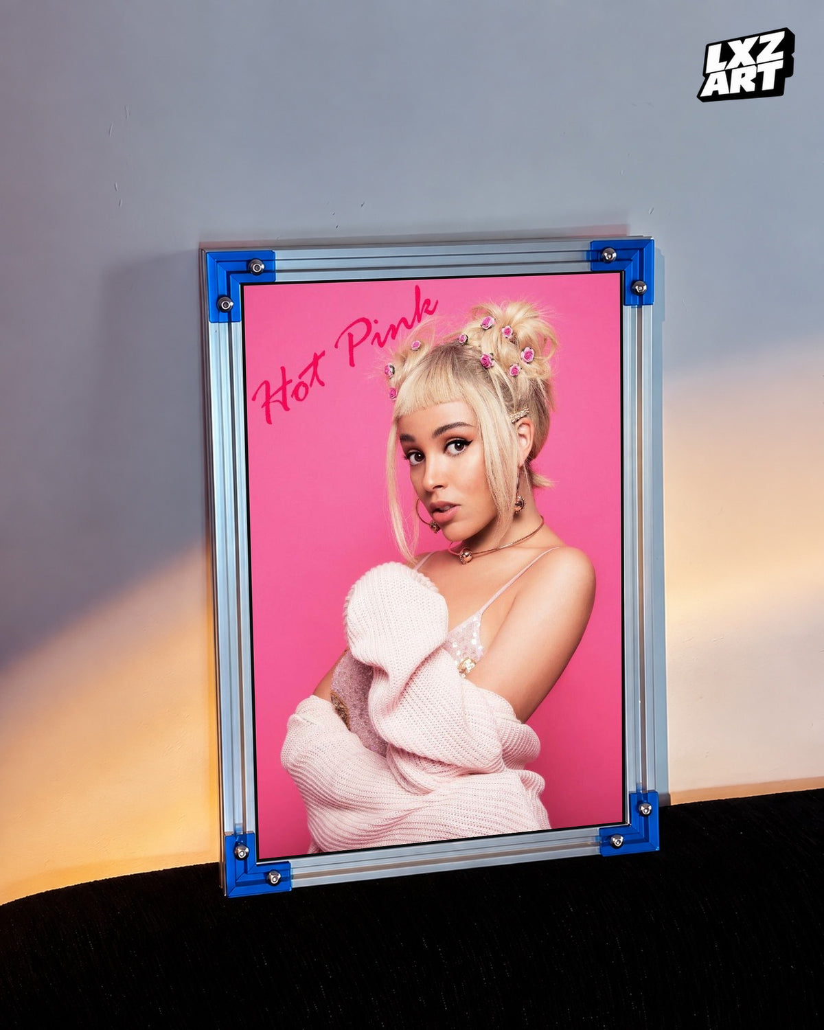 Doja Cat Hot Pink Portrait Poster | Unframed Wall Art — LXZART display 3; frame not included
