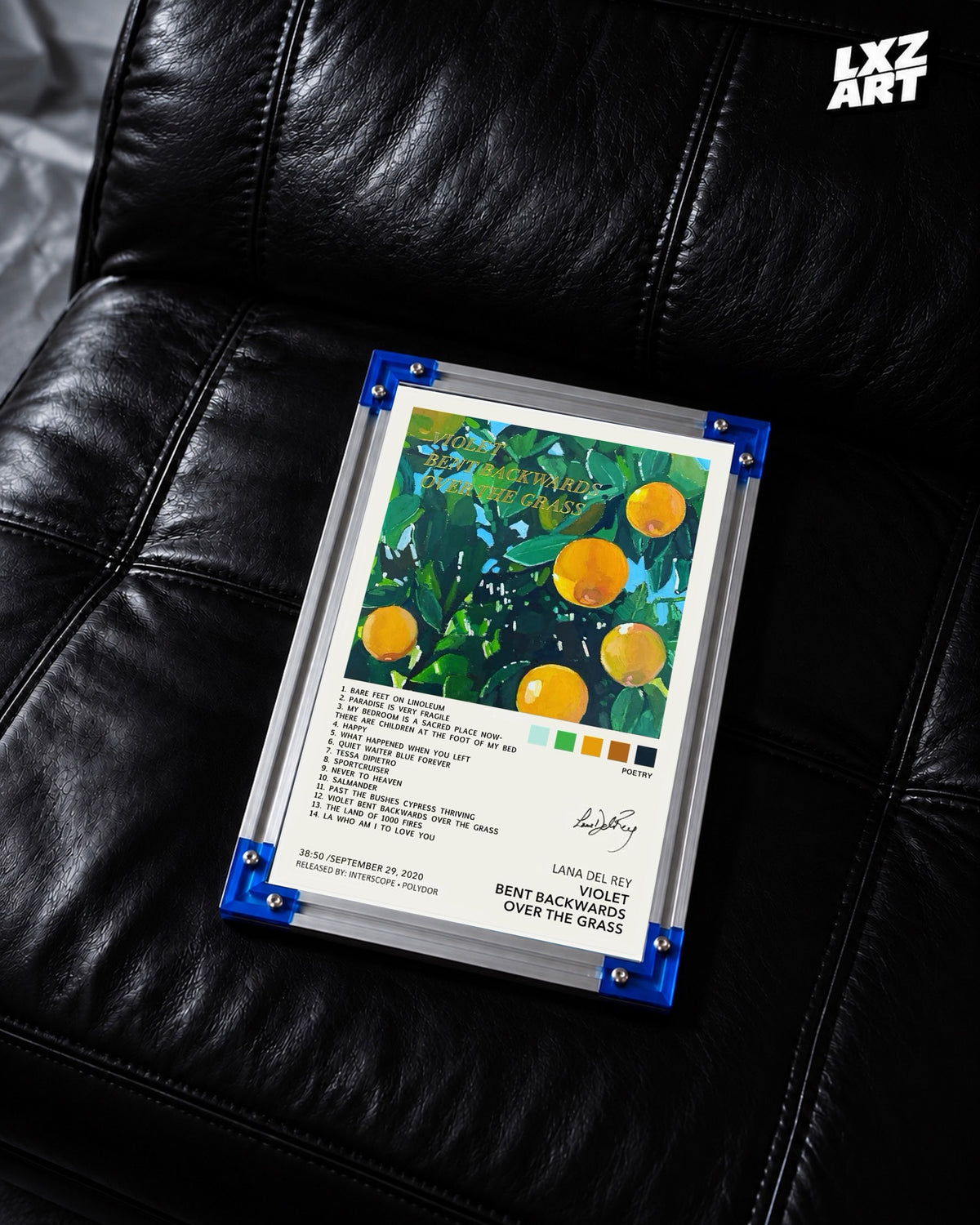 Lana Del Rey Violet Bent Backwards Over the Grass Poster | Unframed Wall Art — LXZART display 2; frame not included
