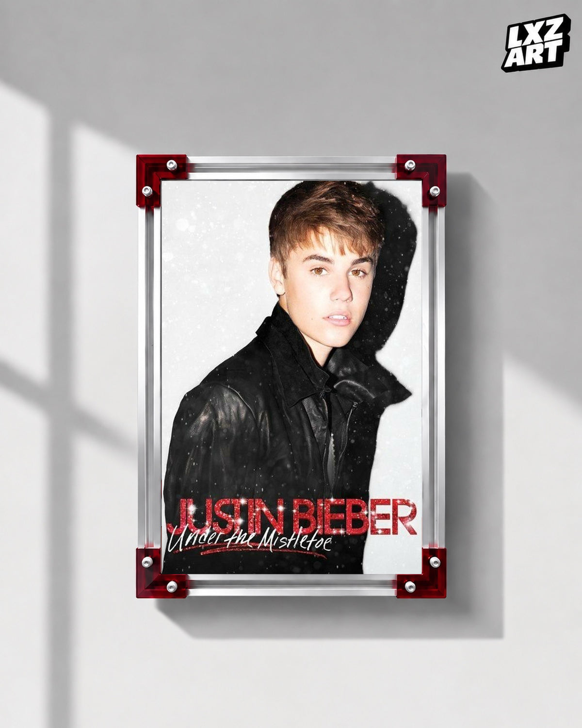 Justin Bieber Under the Mistletoe Album Poster | Unframed Wall Art — LXZART display 1; frame not included