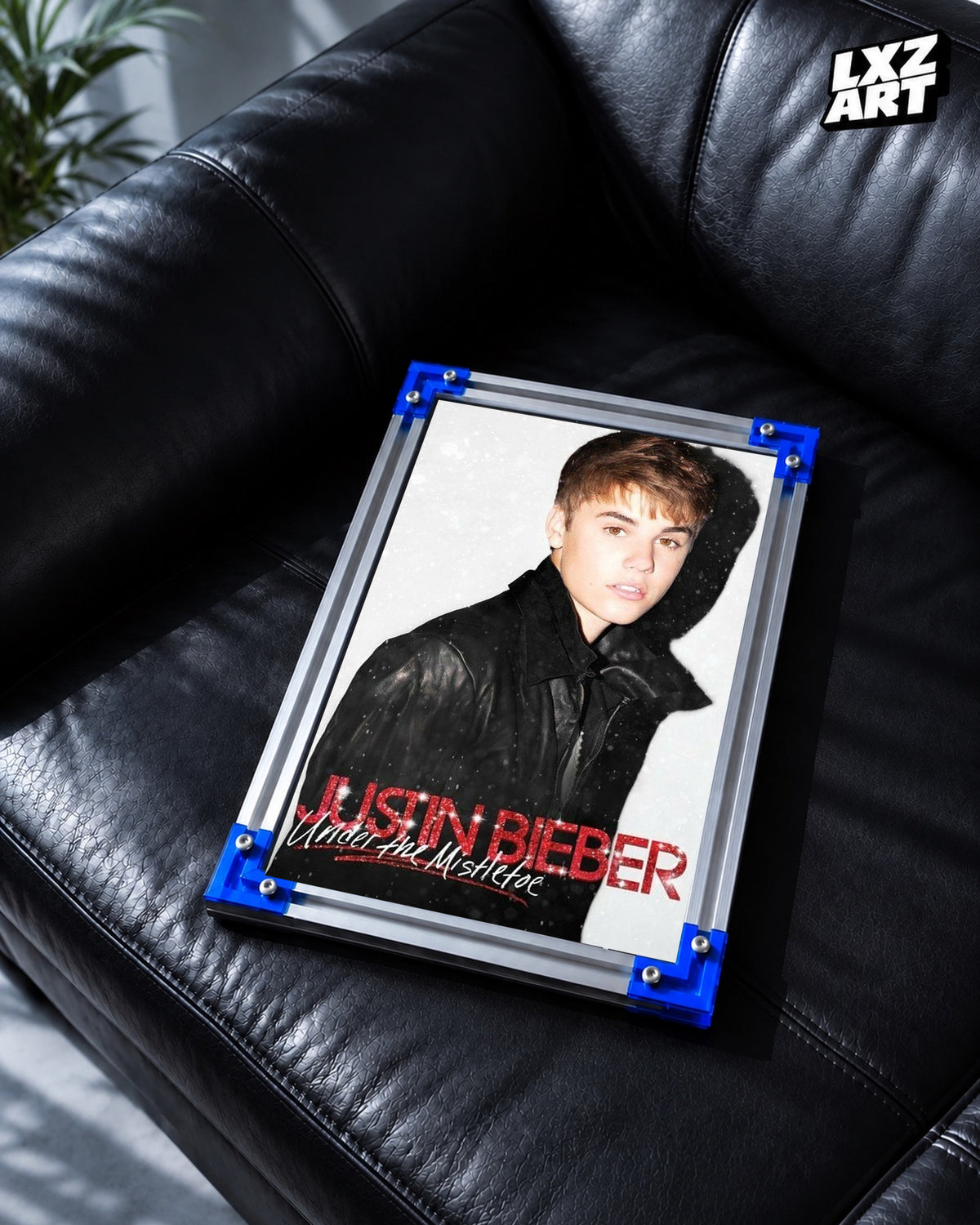 Justin Bieber Under the Mistletoe Album Poster | Unframed Wall Art — LXZART display 2; frame not included