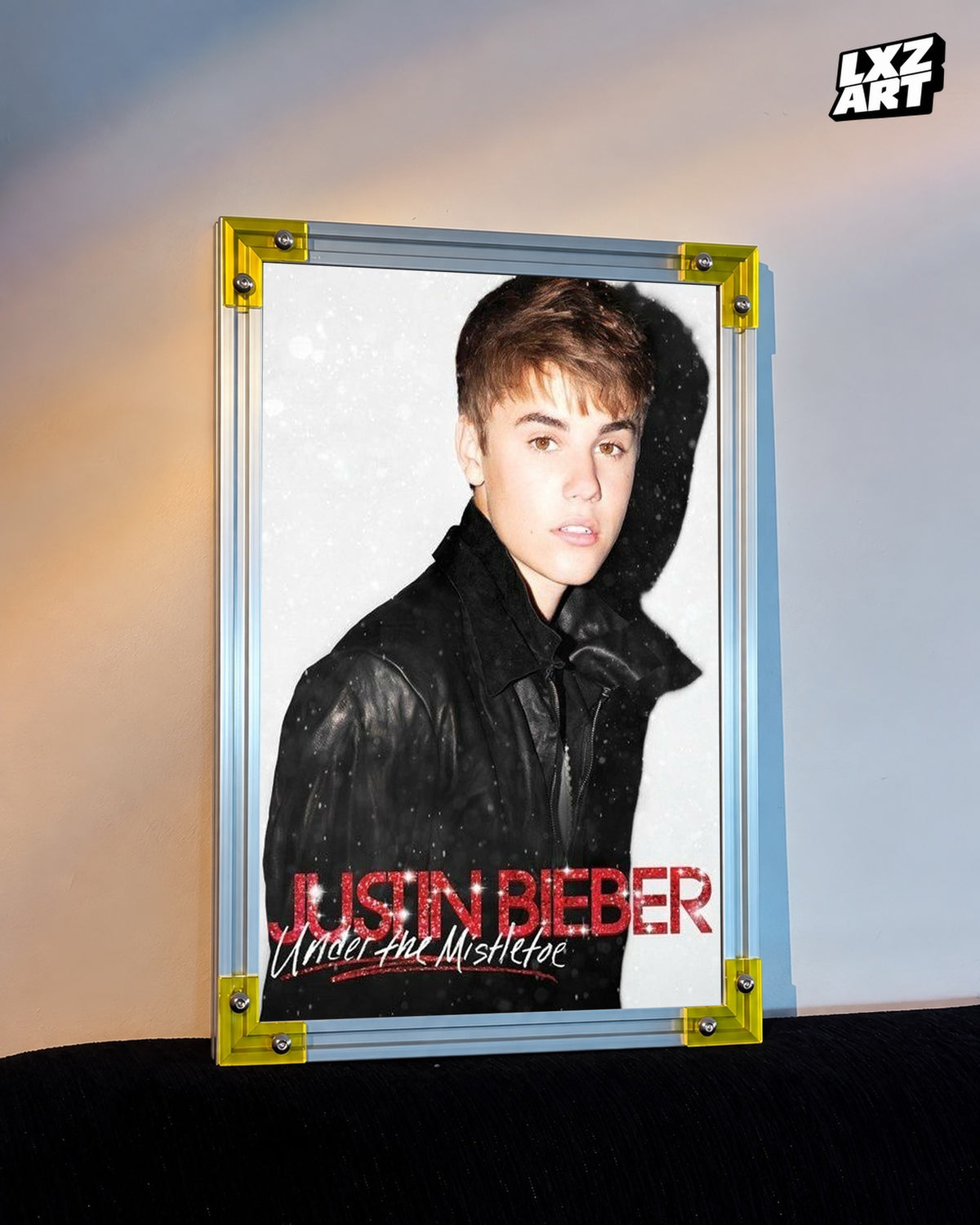 Justin Bieber Under the Mistletoe Album Poster | Unframed Wall Art — LXZART display 3; frame not included