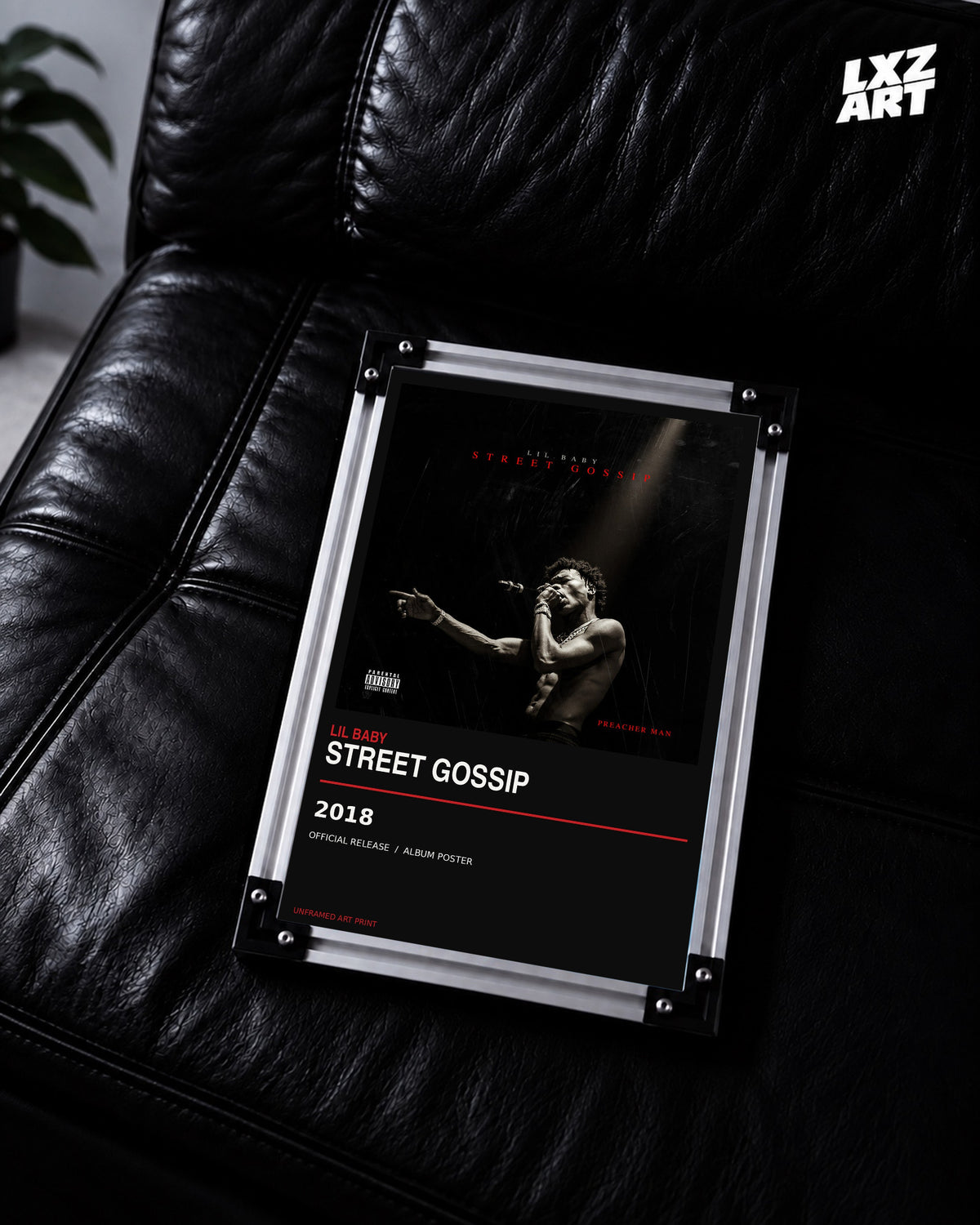 Lil Baby Street Gossip Album Poster | Unframed Wall Art — LXZART display 2; frame not included