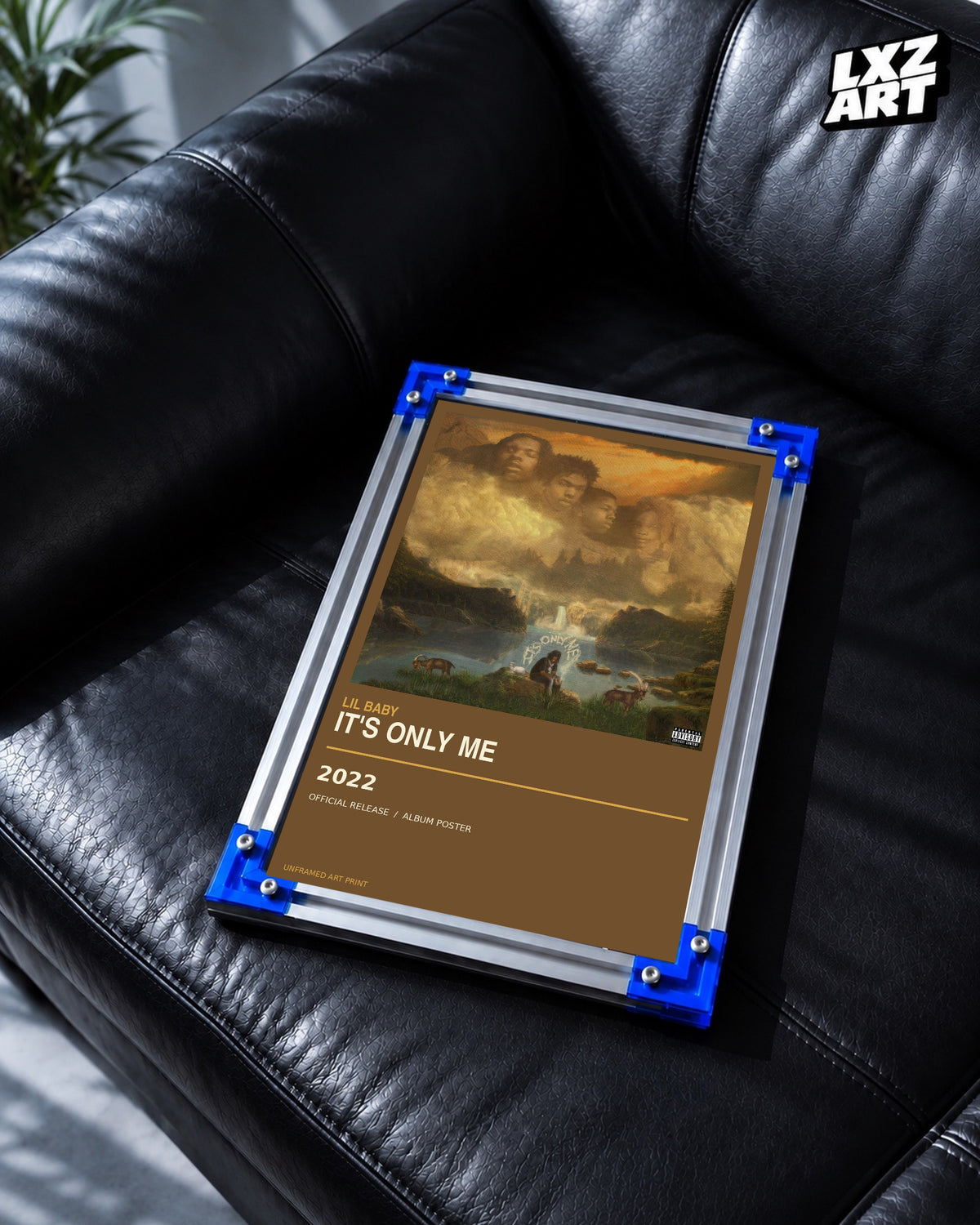 Lil Baby It's Only Me Album Poster | Unframed Wall Art — LXZART display 2; frame not included