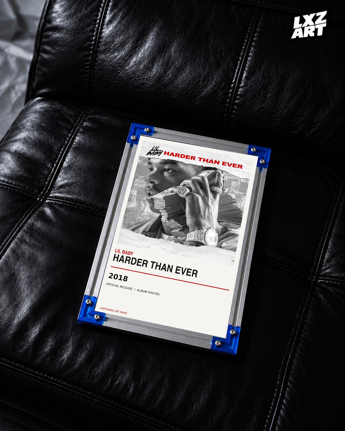 Lil Baby Harder Than Ever Album Poster | Unframed Wall Art — LXZART display 2; frame not included