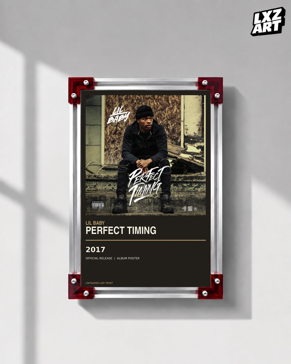 Lil Baby Perfect Timing Album Poster | Unframed Wall Art — LXZART display 1; frame not included
