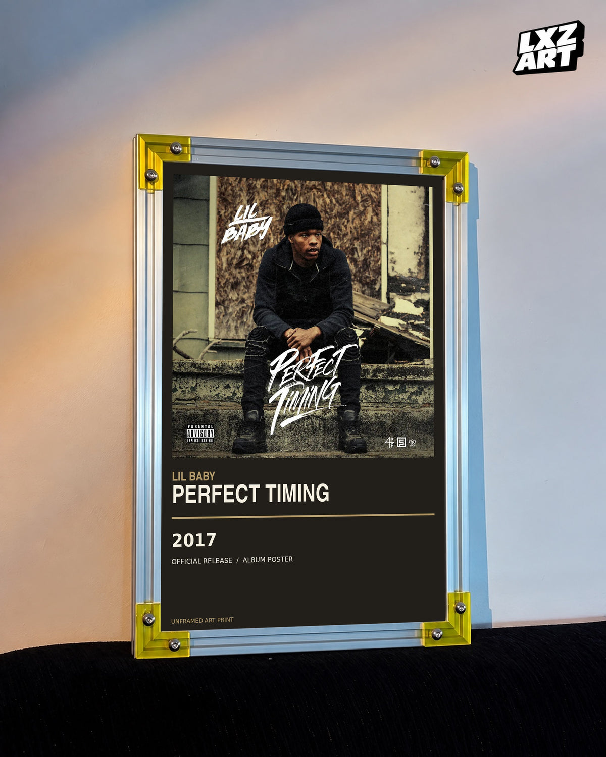 Lil Baby Perfect Timing Album Poster | Unframed Wall Art — LXZART display 3; frame not included