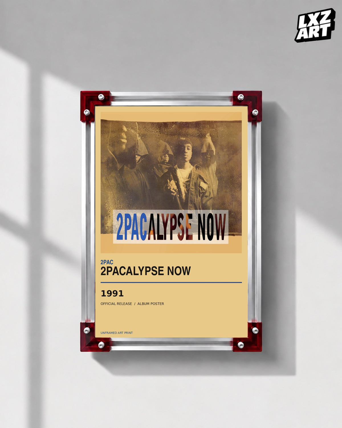 2Pac 2Pacalypse Now Album Poster | Unframed Wall Art — LXZART display 1; frame not included
