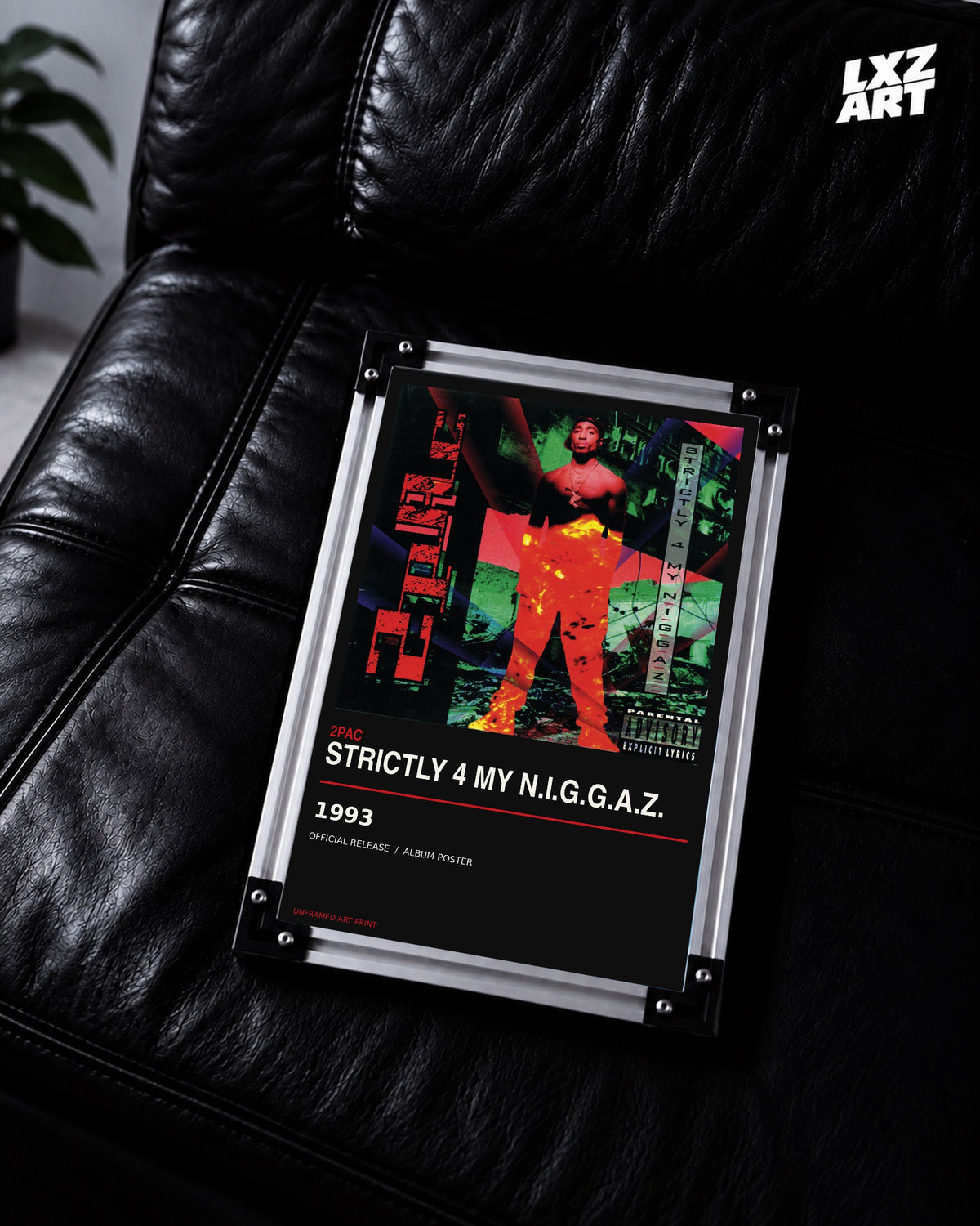 2Pac Strictly 4 My N.I.G.G.A.Z. Album Poster | Unframed Wall Art — LXZART display 2; frame not included