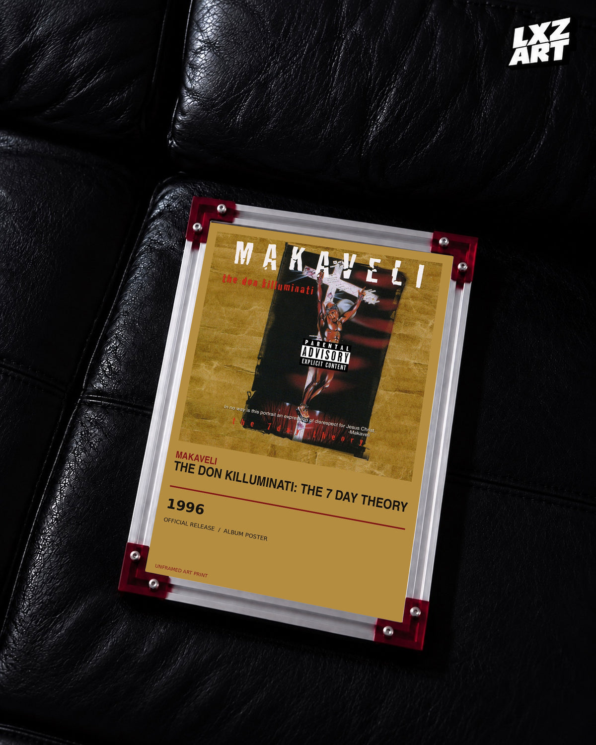 2Pac The Don Killuminati: The 7 Day Theory Album Poster | Unframed Wall Art — LXZART display 2; frame not included