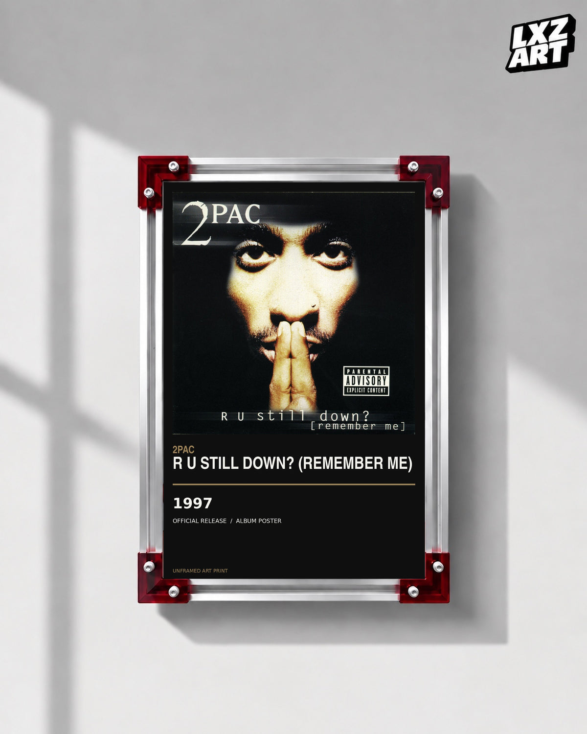 2Pac R U Still Down? (Remember Me) Album Poster | Unframed Wall Art — LXZART display 1; frame not included