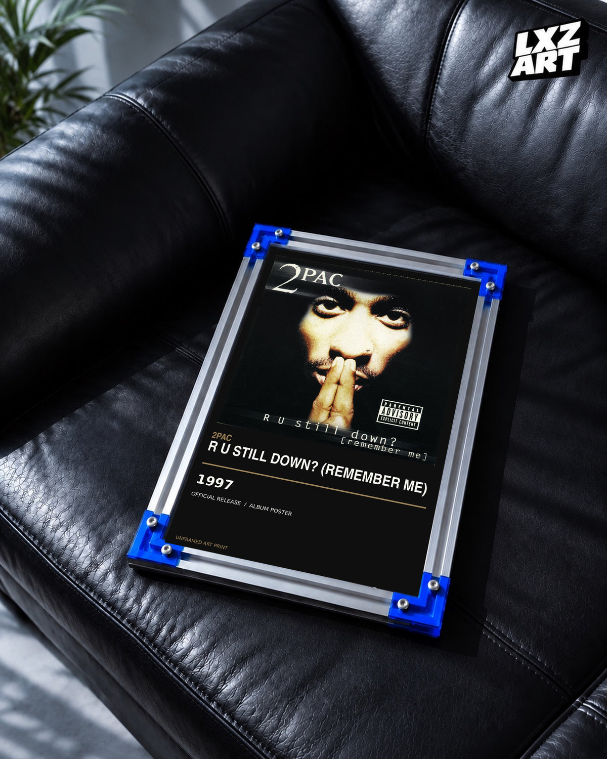2Pac R U Still Down? (Remember Me) Album Poster | Unframed Wall Art — LXZART display 2; frame not included