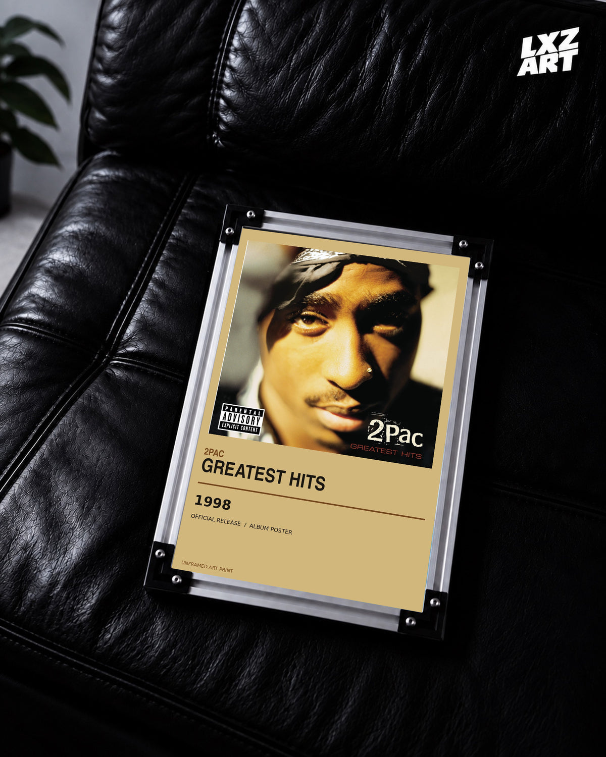 2Pac Greatest Hits Album Poster | Unframed Wall Art — LXZART display 2; frame not included
