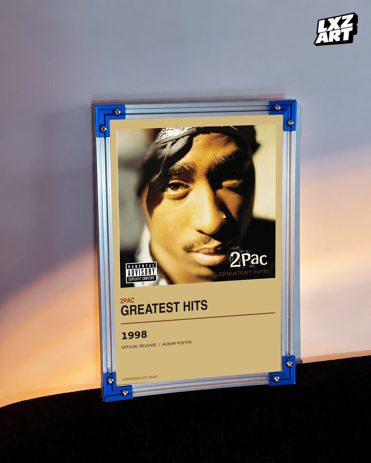 2Pac Greatest Hits Album Poster | Unframed Wall Art — LXZART display 3; frame not included