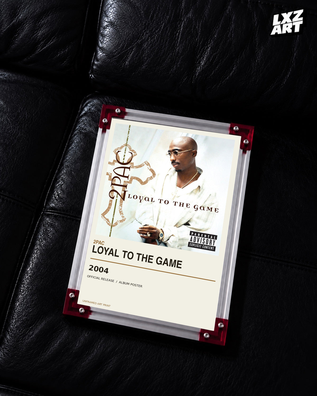 2Pac Loyal to the Game Album Poster | Unframed Wall Art — LXZART display 2; frame not included