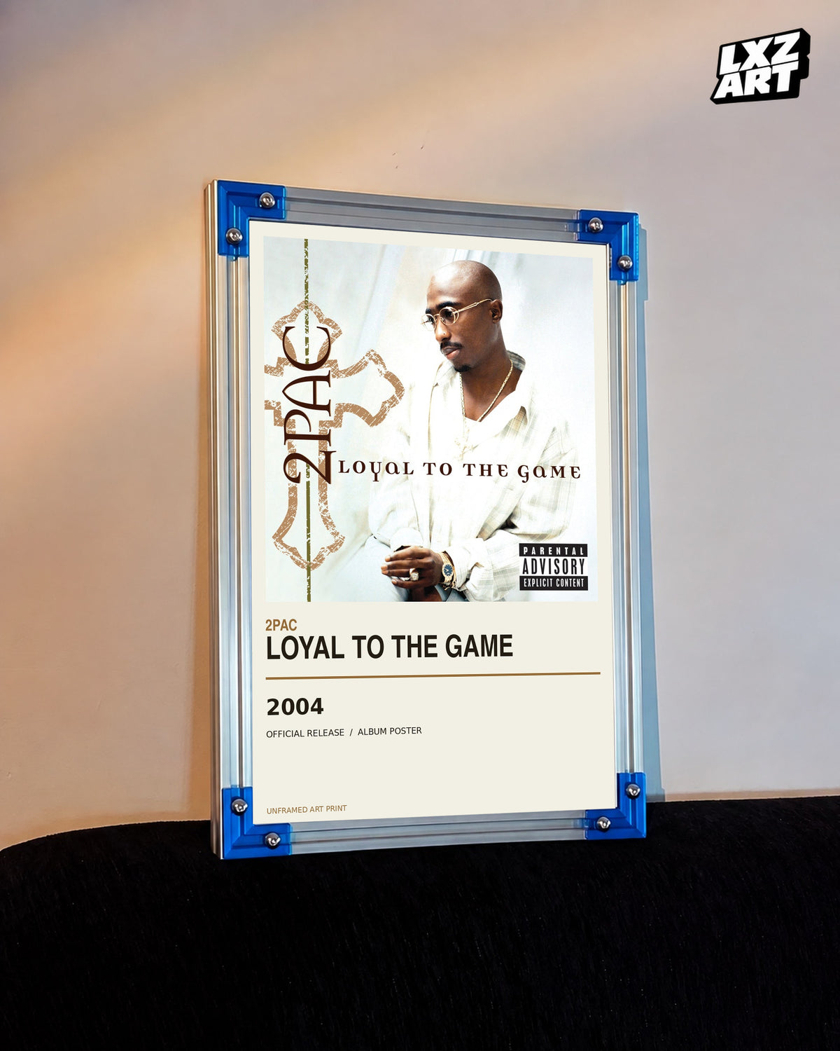 2Pac Loyal to the Game Album Poster | Unframed Wall Art — LXZART display 3; frame not included