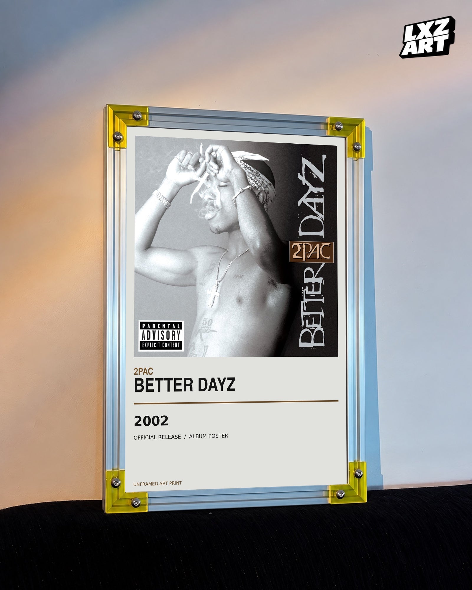 2Pac Better Dayz Album Cover Poster | Hip Hop Rap Music Wall Art | Aes