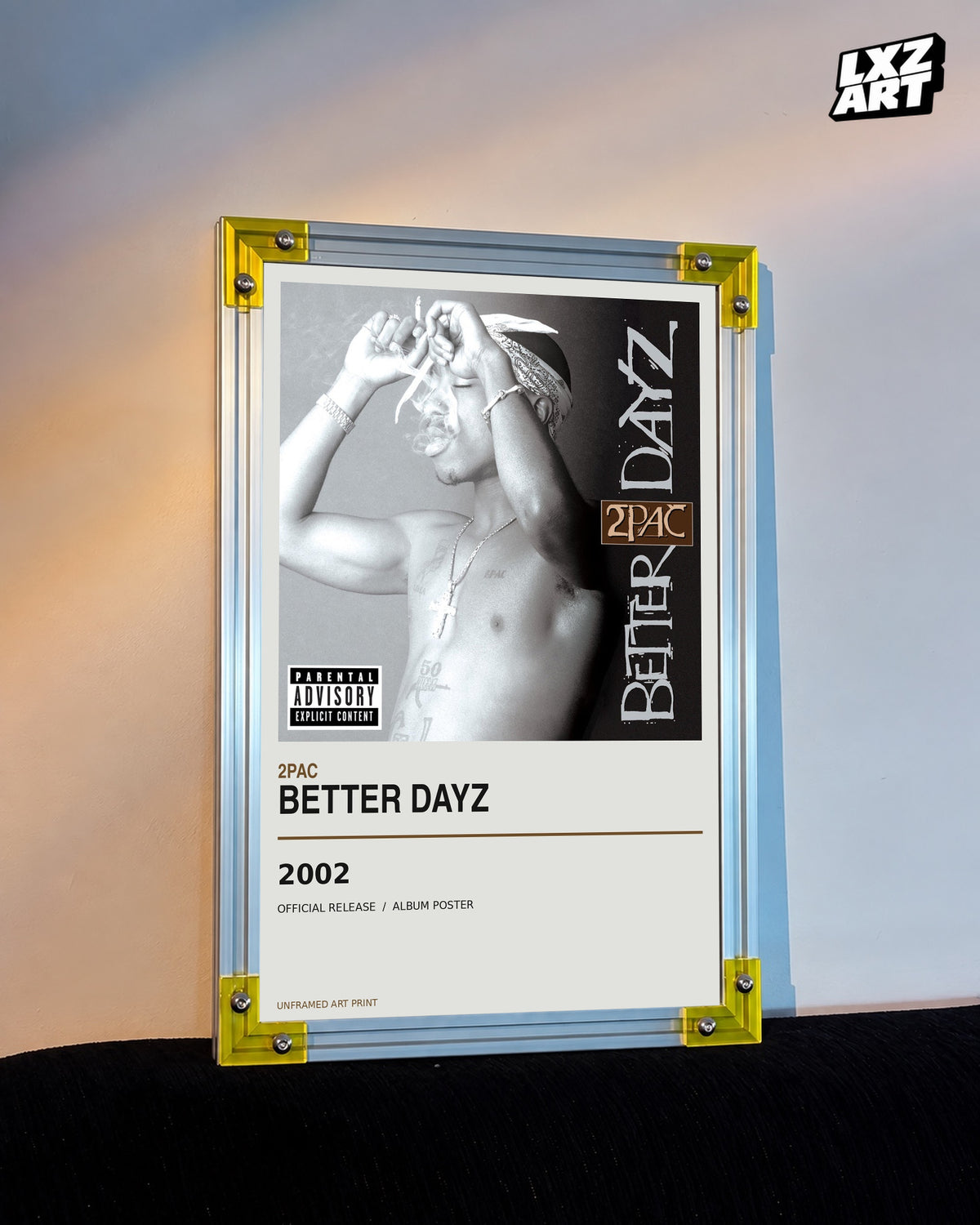 2Pac Better Dayz Album Poster | Unframed Wall Art — LXZART display 3; frame not included