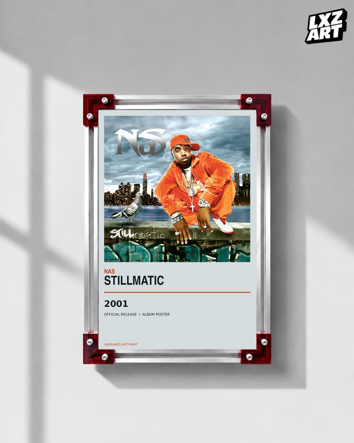 Nas Stillmatic Album Poster | Unframed Wall Art — LXZART display 1; frame not included
