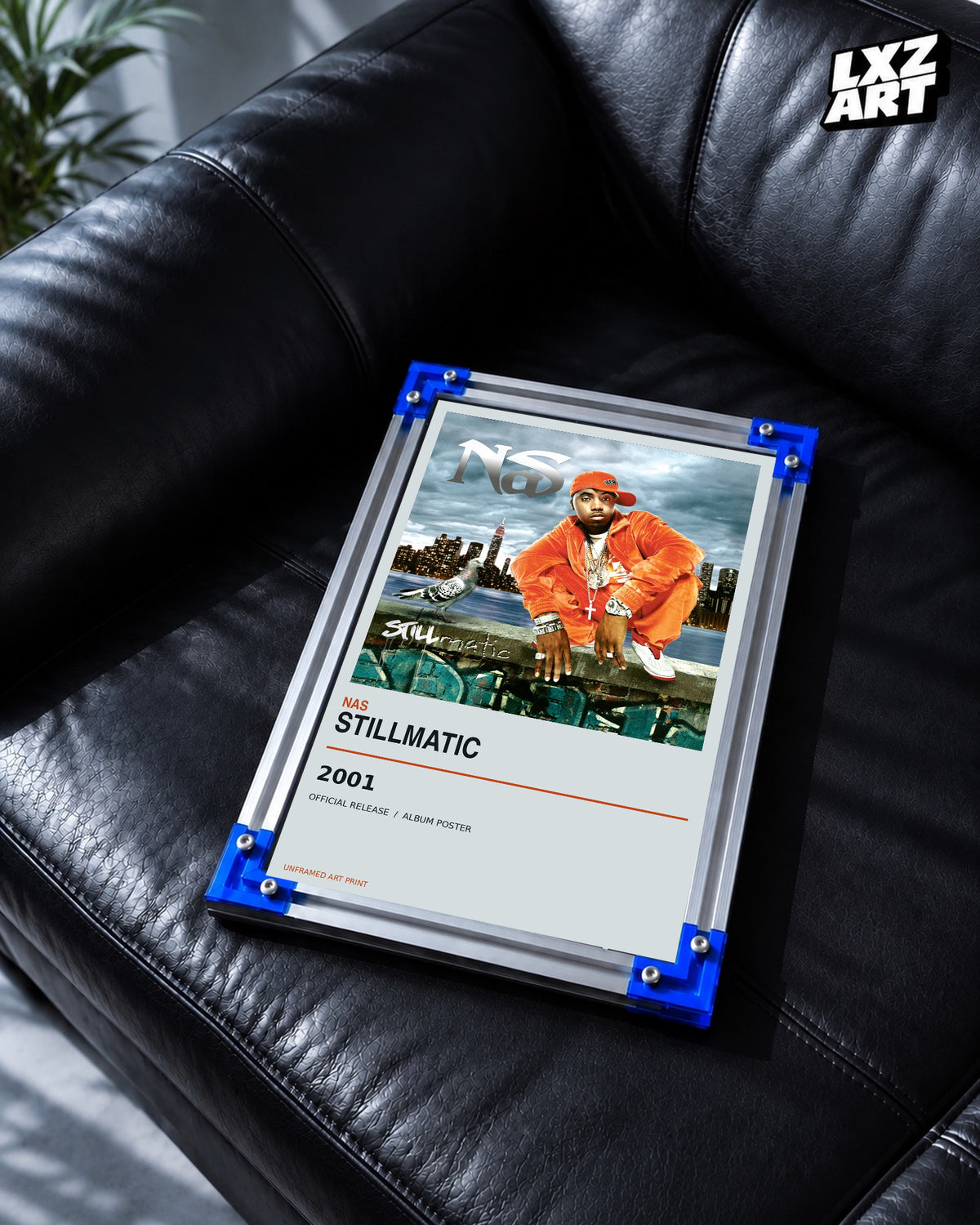 Nas Stillmatic Album Poster | Unframed Wall Art — LXZART display 2; frame not included