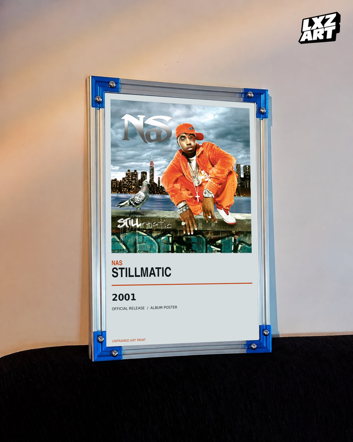 Nas Stillmatic Album Poster | Unframed Wall Art — LXZART display 3; frame not included