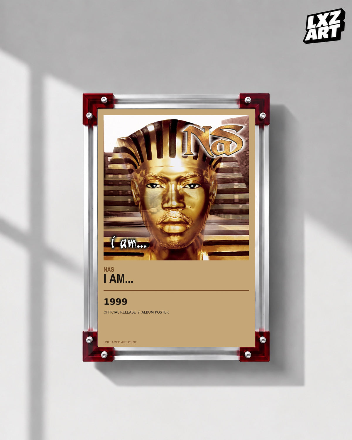 Nas I Am... Album Poster | Unframed Wall Art — LXZART display 1; frame not included
