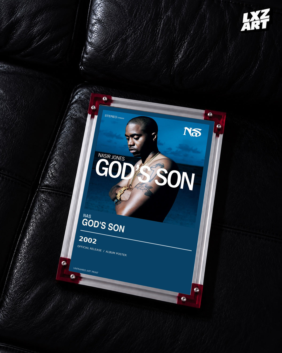 Nas God's Son Album Poster | Unframed Wall Art — LXZART display 2; frame not included