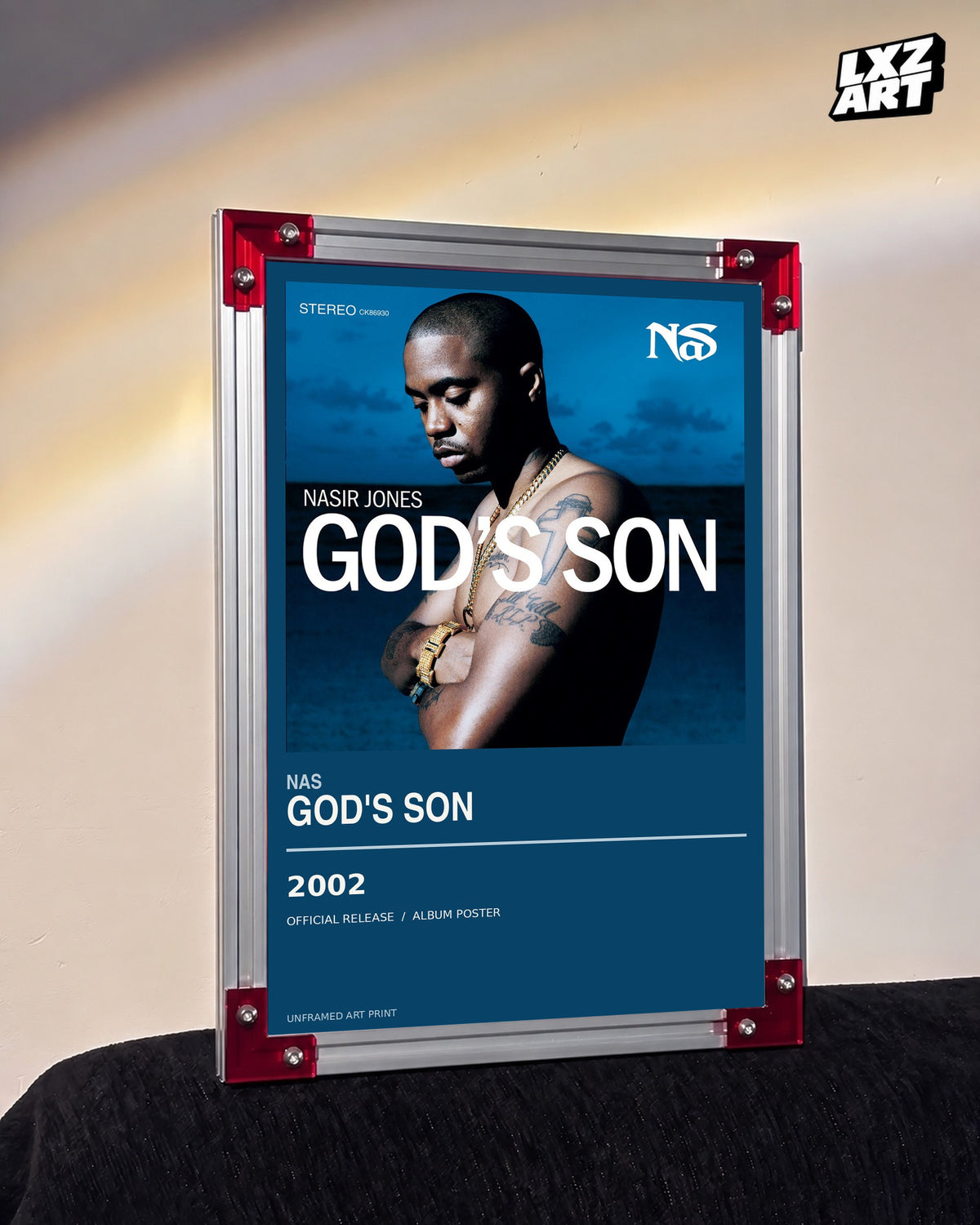 Nas God's Son Album Poster | Unframed Wall Art — LXZART display 3; frame not included