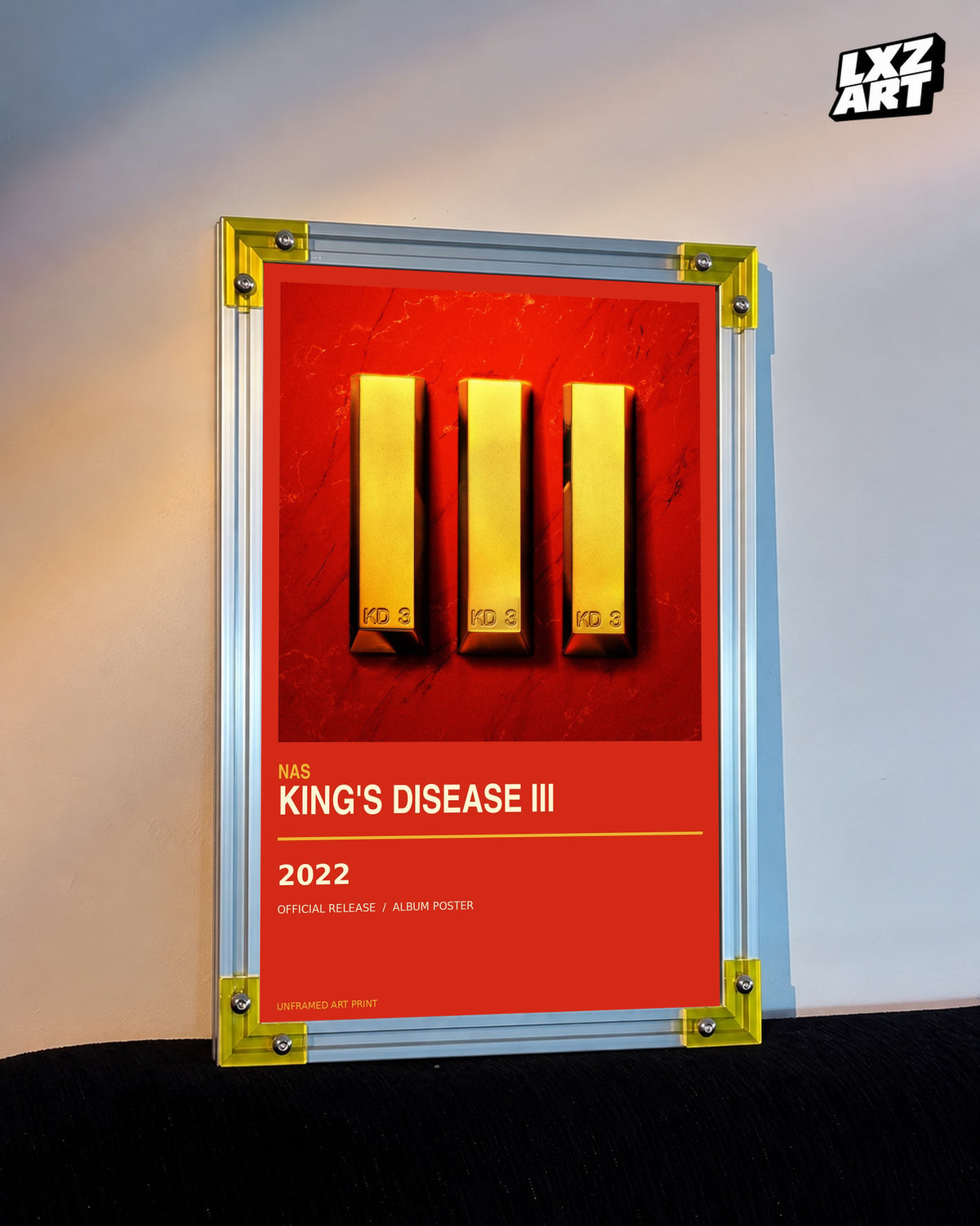 Nas King's Disease III Album Poster | Unframed Wall Art — LXZART display 3; frame not included