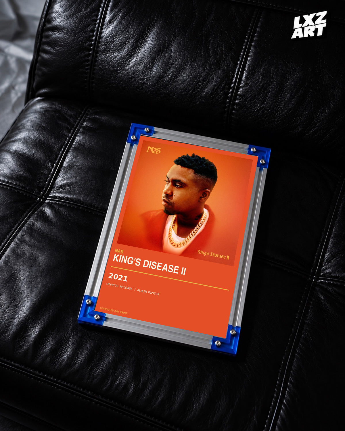 Nas King's Disease II Album Poster | Unframed Wall Art — LXZART display 2; frame not included