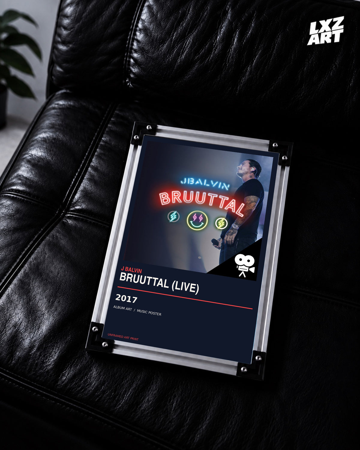 J Balvin Bruuttal Live Album Poster | Unframed Wall Art — LXZART display 2; frame not included