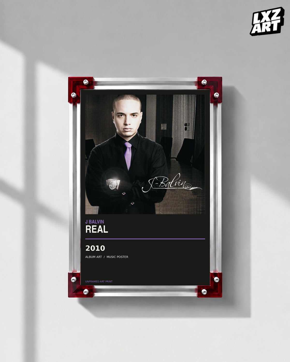 J Balvin Real Album Poster | Unframed Wall Art — LXZART display 1; frame not included