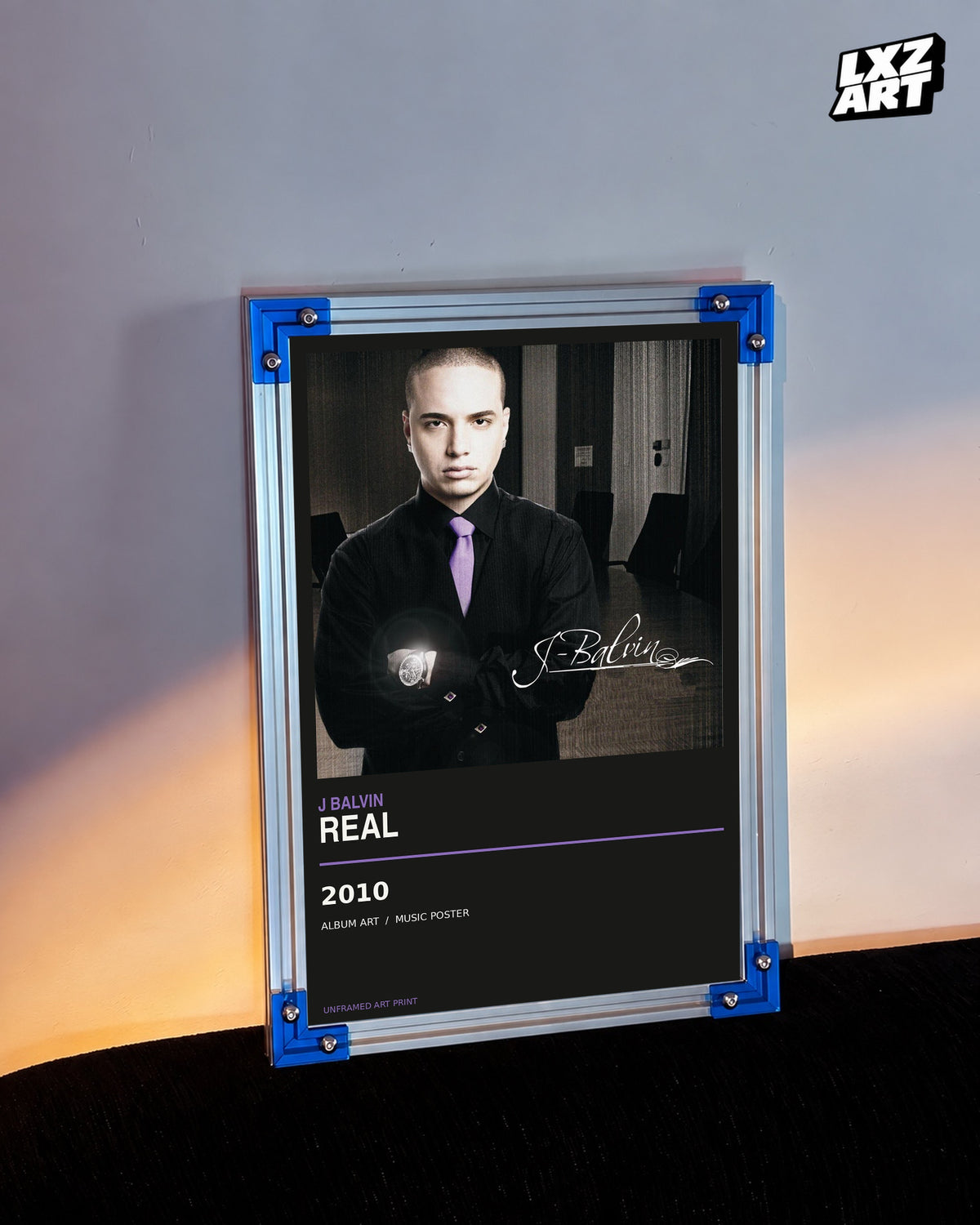 J Balvin Real Album Poster | Unframed Wall Art — LXZART display 3; frame not included