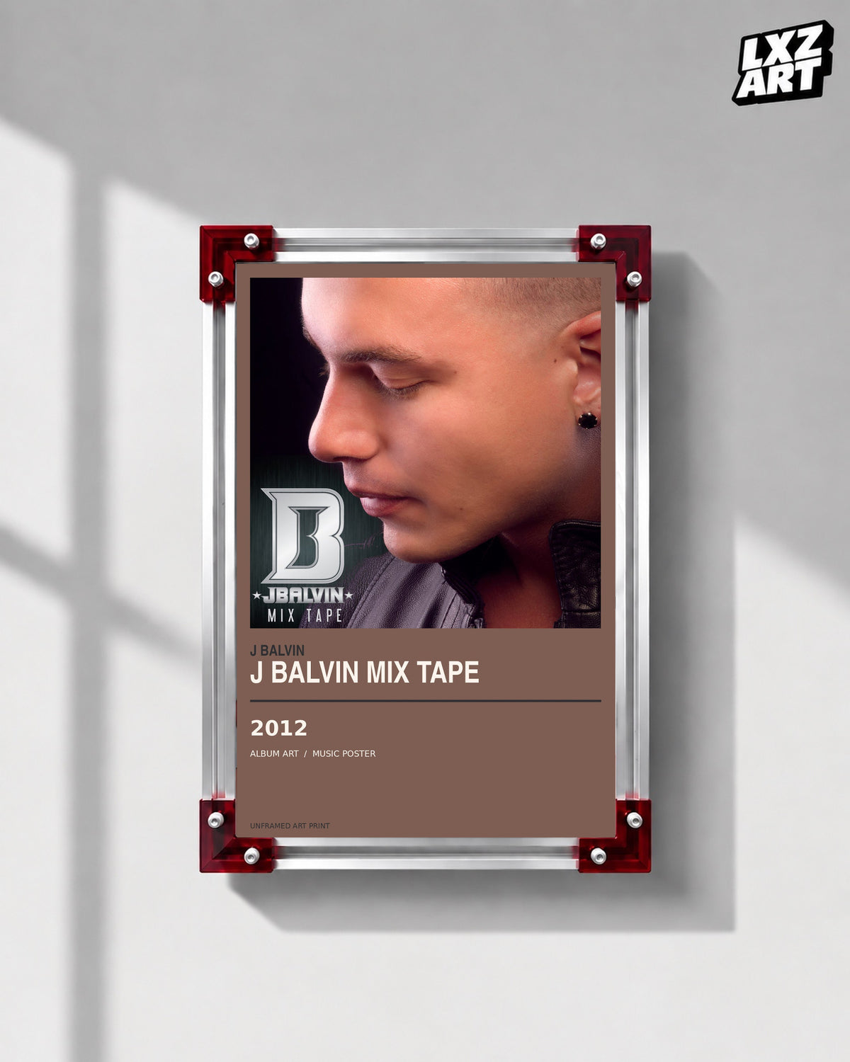 J Balvin Mix Tape Album Poster | Unframed Wall Art — LXZART display 1; frame not included