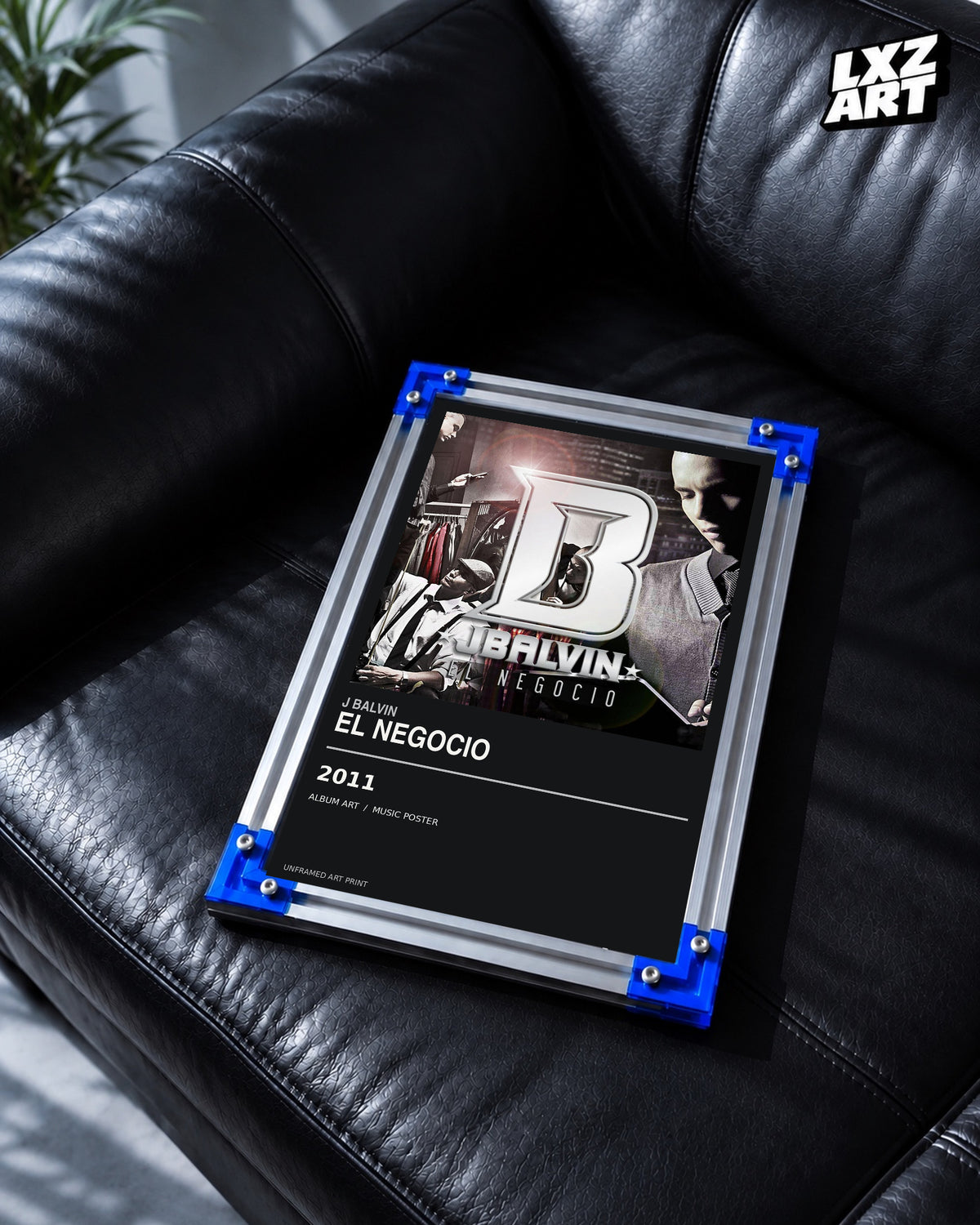 J Balvin El Negocio Album Poster | Unframed Wall Art — LXZART display 2; frame not included